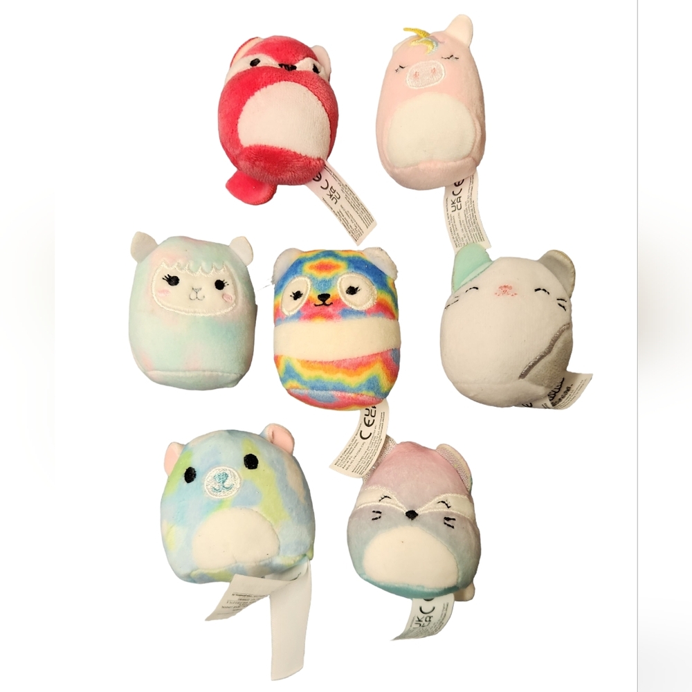 Squishmallows Lot of 7 Micromallows Mini Plush Toys Spring Easter Basket Stuffer